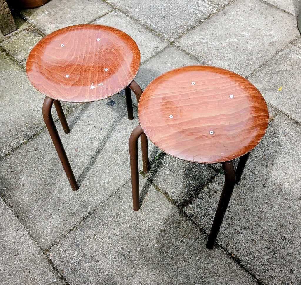 vintage krukjes, Ophalen, Gebruikt, Hout