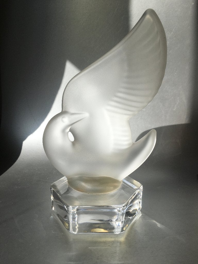 Art deco vogel beeld: Vannes, frosted glass, Ophalen of Verzenden