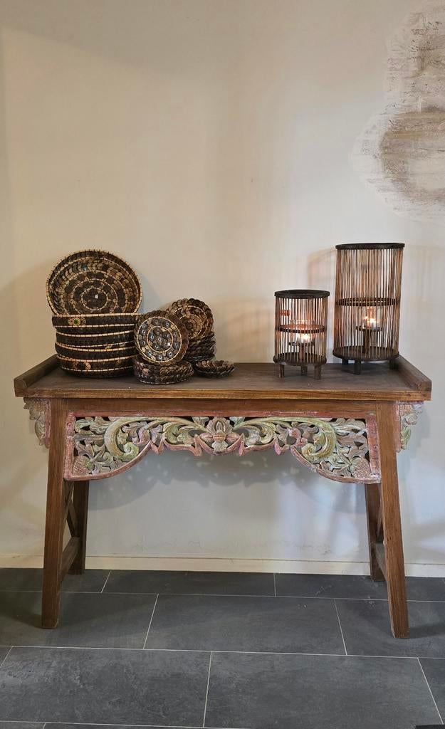 Sidetable Kecil van Mooi Bali, Huis en Inrichting, Tafels | Sidetables, Gebruikt, Minder dan 25 cm, Minder dan 50 cm, Rechthoekig