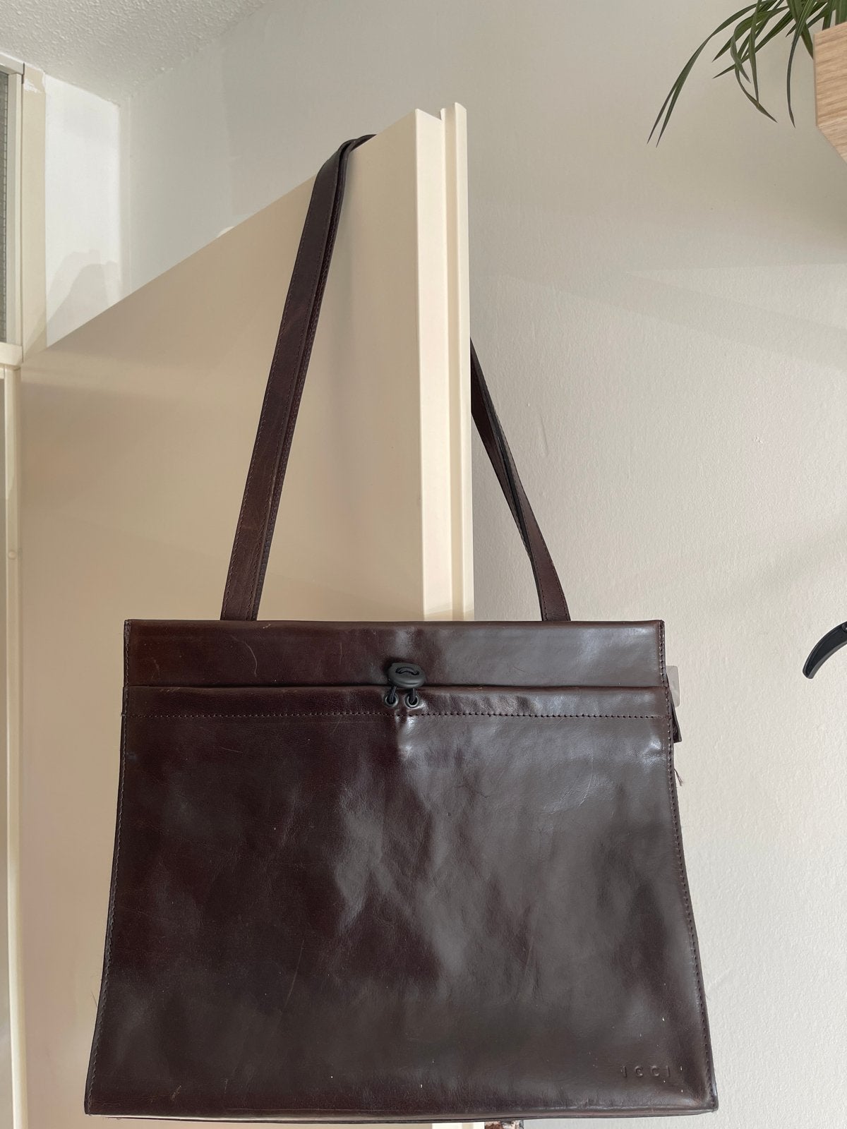 ICCI Leren Tas - Tweedehands Bruine Schoudertas, Sieraden, Tassen en Uiterlijk, Tassen | Damestassen, Ophalen of Verzenden, Gebruikt