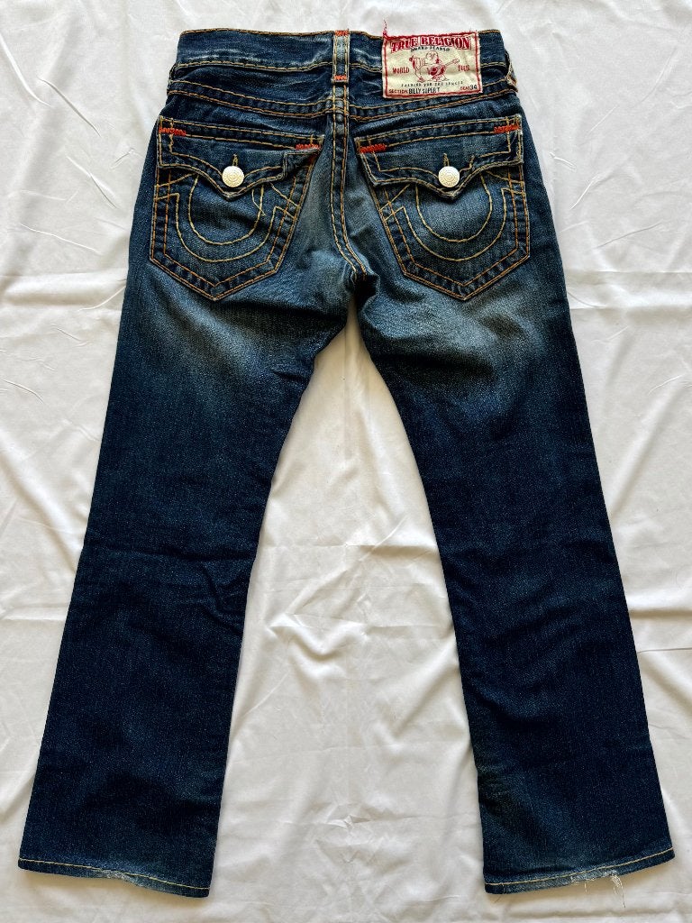 TRUE RELIGION BILLY SUPER T W30 x L31 Made in USA Y2K, Ophalen, Blauw, Gedragen, True Religion
