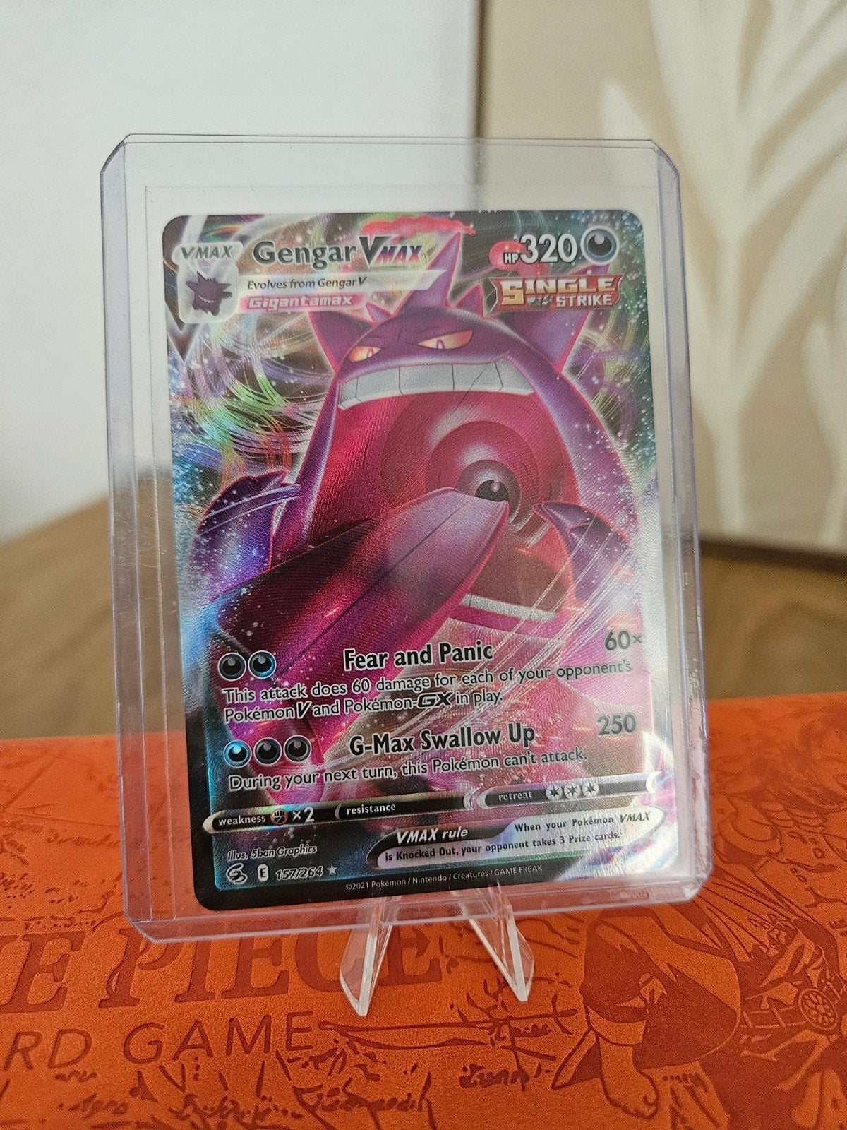 Pokémon - Gengar VMAX (Fusion Strike 157/264), Hobby en Vrije tijd, Verzamelkaartspellen | Pokémon, Verzenden, Nieuw, Losse kaart