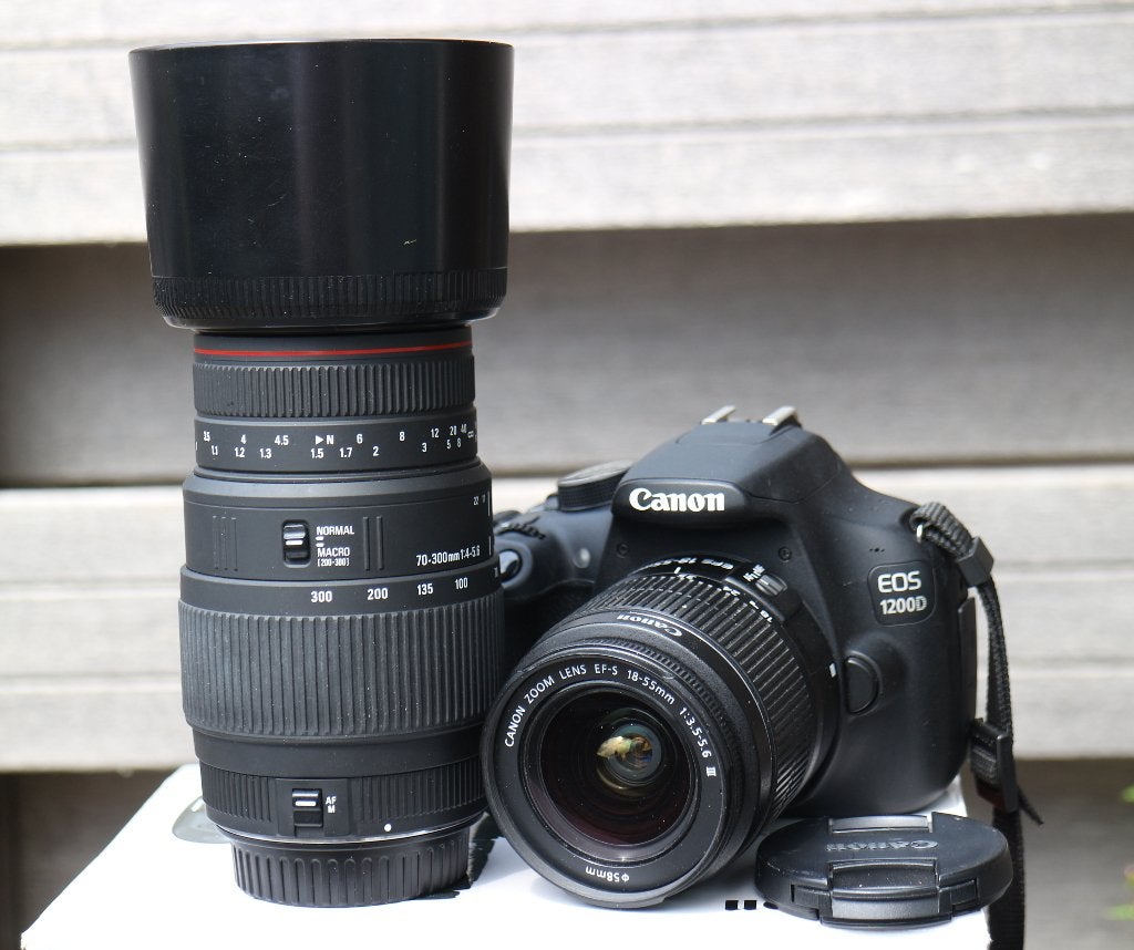 Canon 1200D Full HD filmen 2 zoomlenzen + fototas, Ophalen, Spiegelreflex, Canon, 18 megapixels