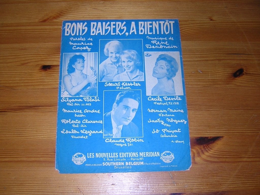 Bons baisers a bientot - rené denoncin, Muziek en Instrumenten, Bladmuziek, Gebruikt, Gitaar, Ophalen of Verzenden, Artiest of Componist