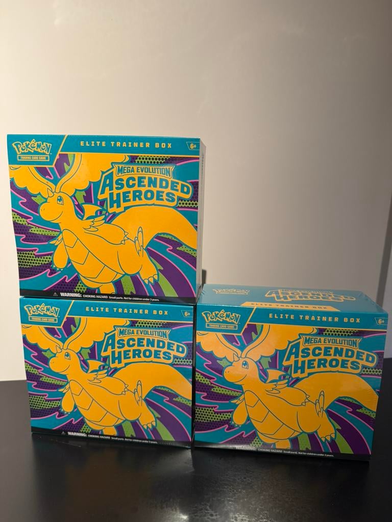 ASCENDED HEROES ELITE TRAINER BOX - ETB, Hobby en Vrije tijd, Verzamelkaartspellen | Pokémon, Nieuw, Boosterbox, Ophalen of Verzenden