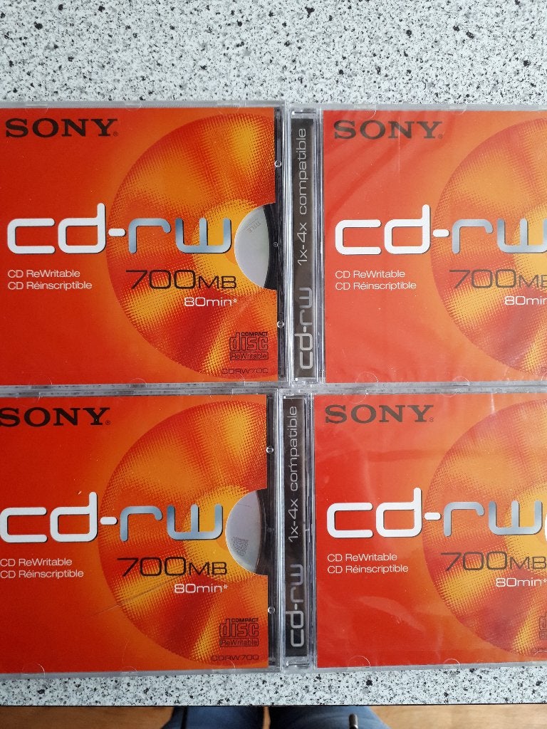 4x Sony CD-RW, Verzenden, Nieuw in verpakking