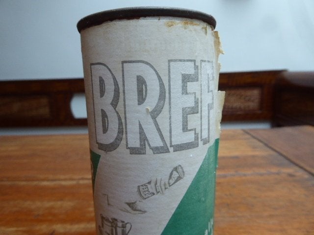 Oude bus Bref, schuurmiddel, Verzamelen, Ophalen of Verzenden, Gebruikt, Gebruiksvoorwerp