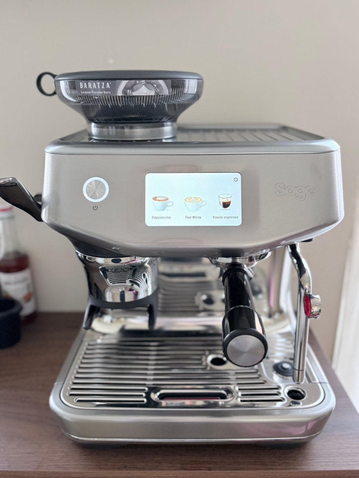 Sage the Barista Touch Impress Cold Brushed Stainless Steel, Ophalen, Zo goed als nieuw, Espresso apparaat
