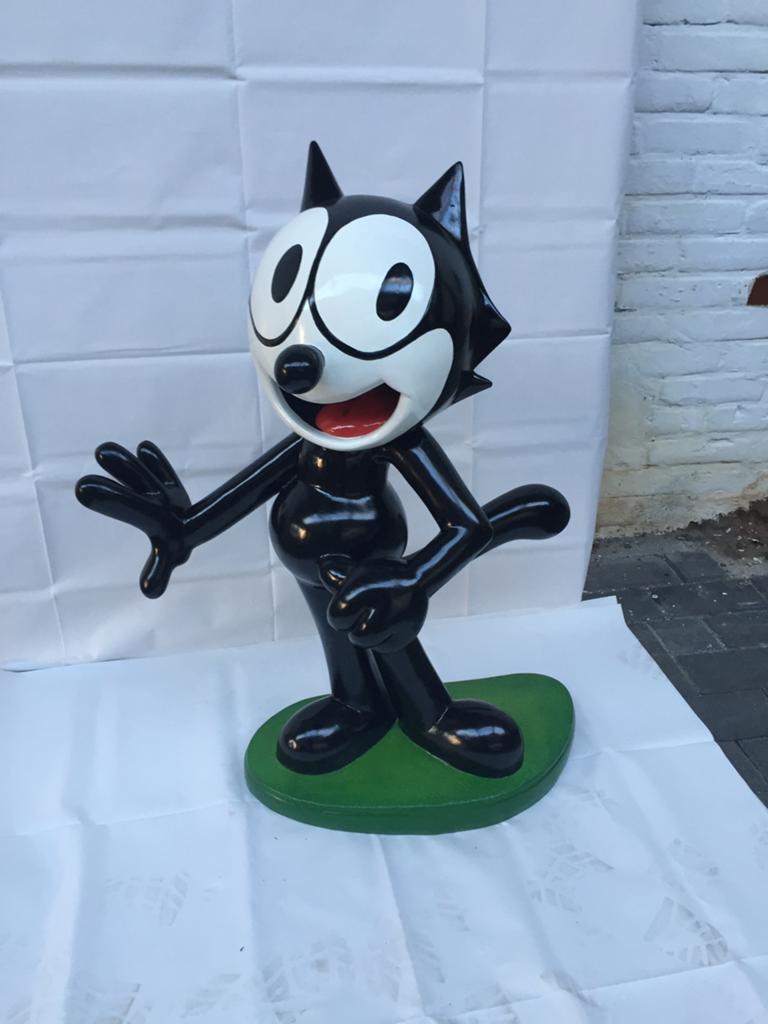 Groot uniek polyester Felix de Kat beeld 83 cm, Verzamelen, Stripfiguren, Nieuw, Beeldje of Figuurtje, Overige figuren, Ophalen