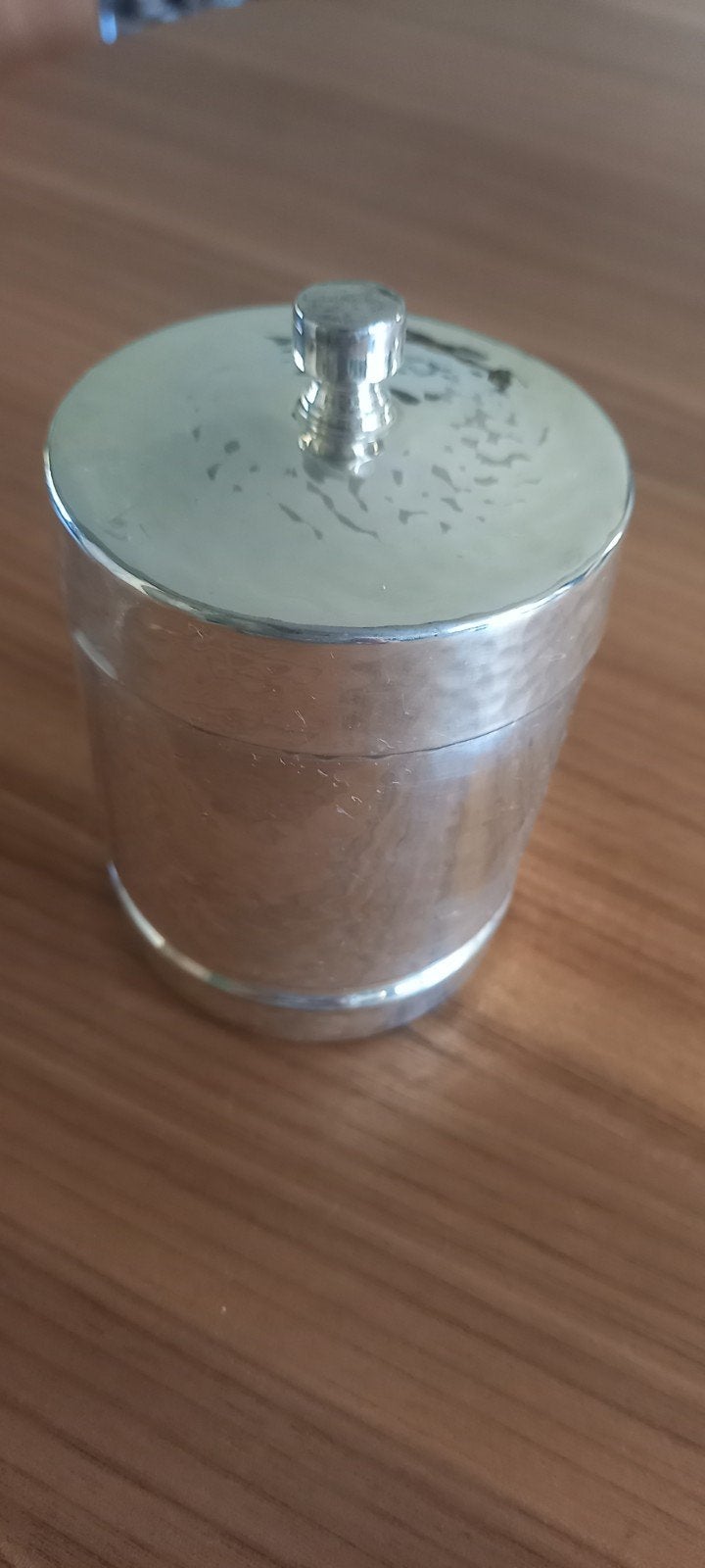 ART DECO.  Verzilverde pot of tabaksdoos.  Gero, Antiek en Kunst, Ophalen of Verzenden