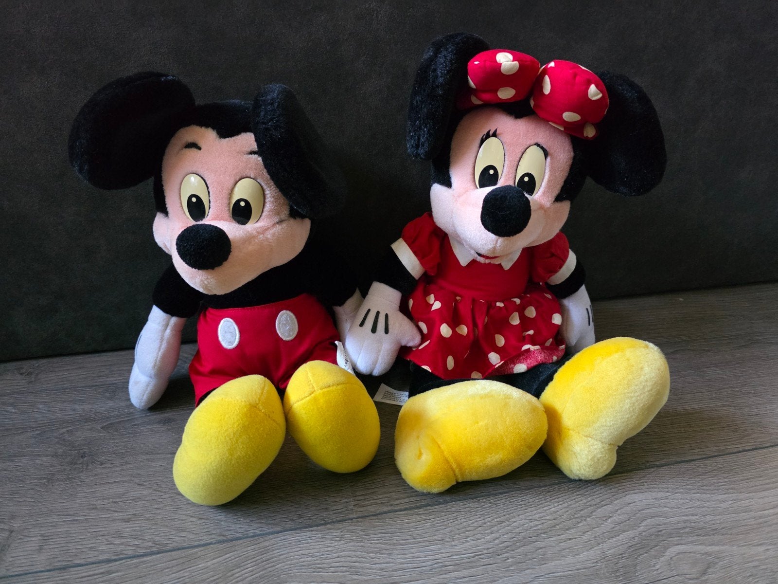 Mickey en Minnie Mouse knuffels Disneyland, Muis, Disney, Zwart, Ophalen of Verzenden