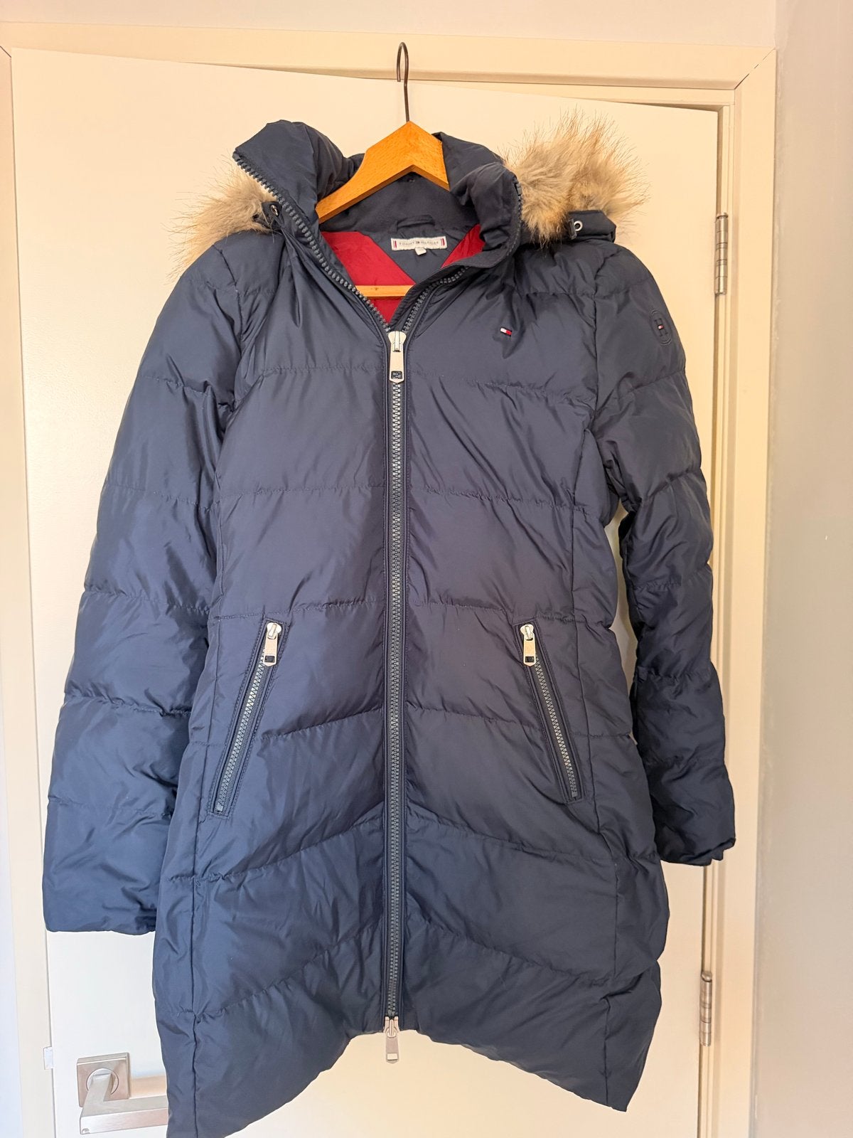 Tommy Hilfiger winterjas maat S, Kleding | Dames, Ophalen of Verzenden, Zo goed als nieuw, Maat 36 (S), Blauw