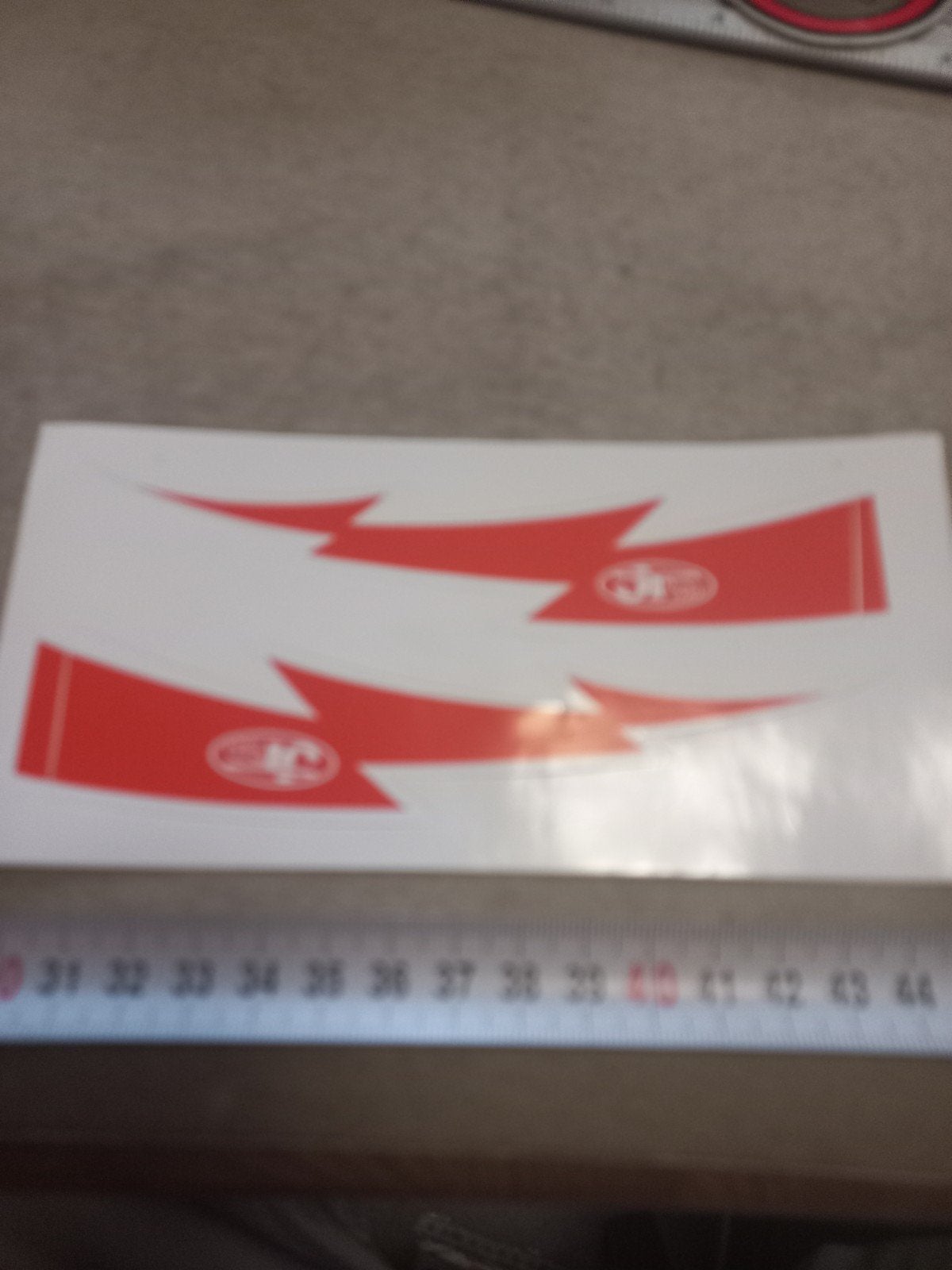 JTS Bliksem Stickers - Rood/Wit, Ophalen of Verzenden
