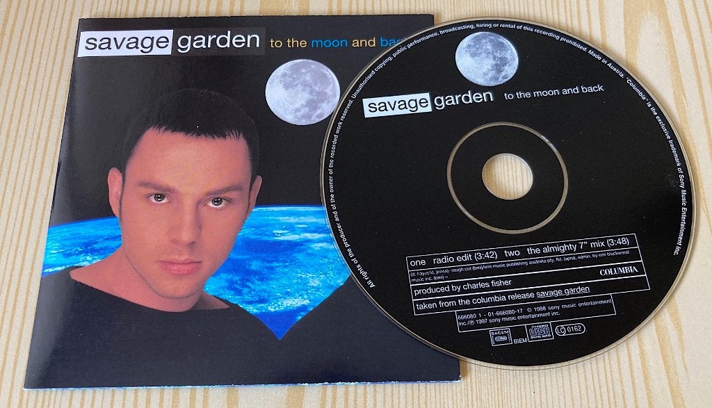 CD Single Savage Garden - To The Moon And Back (2 Track card, Ophalen, Zo goed als nieuw, Pop