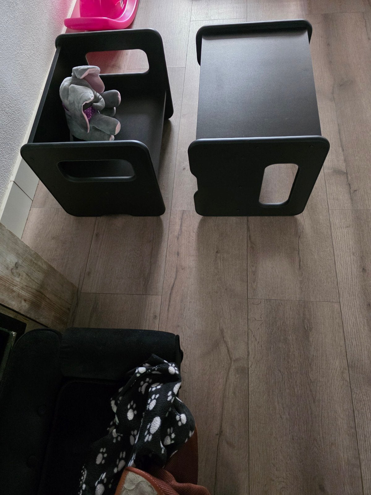 Zwarte Montessori kruk/tafel set - Gebruikt, Ophalen