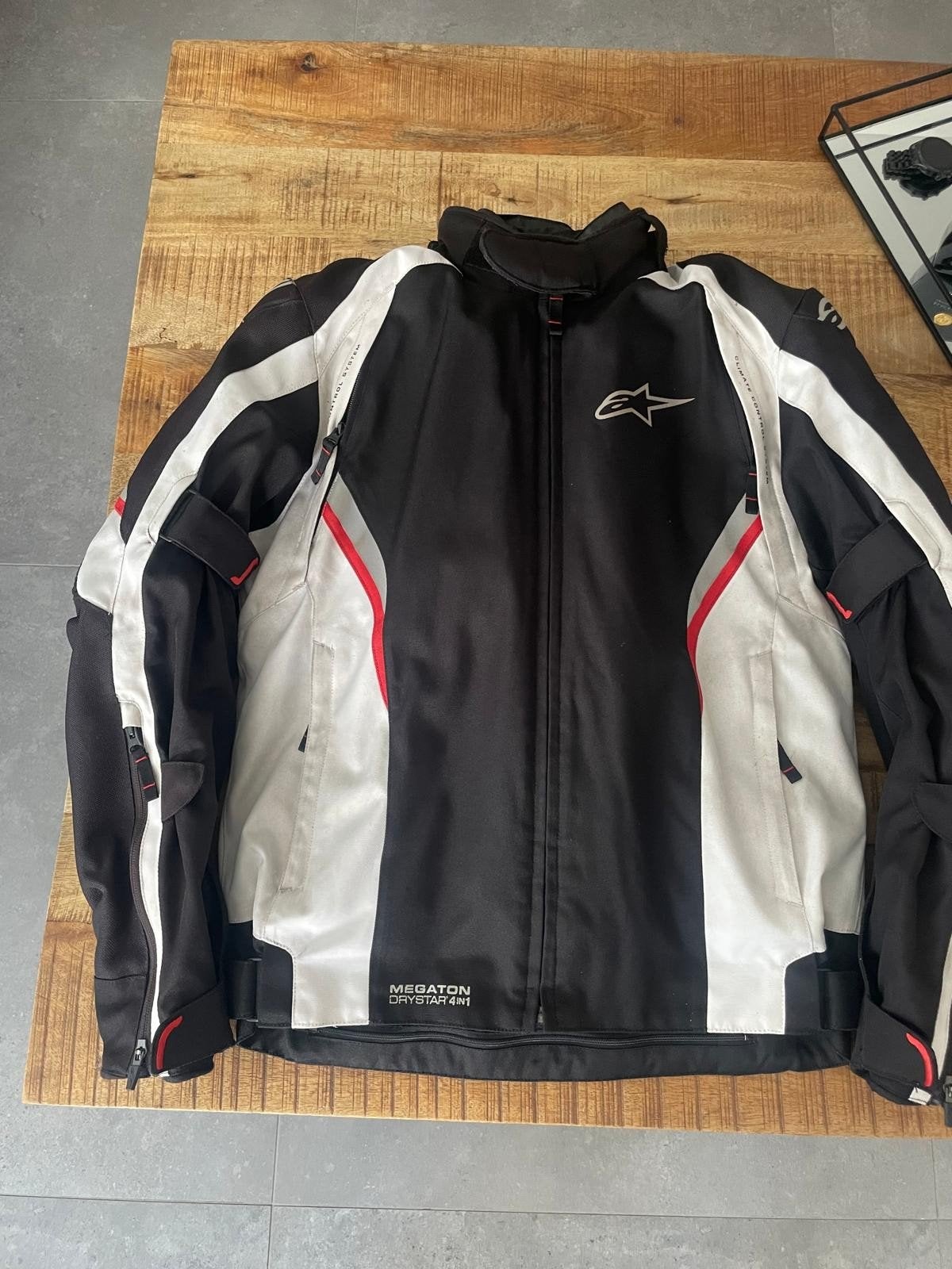Alpinestars Megaton Drystar motorjas - maat M - Zwart/Wit/Ro, Ophalen, Jas | textiel, Heren, Alpinestars