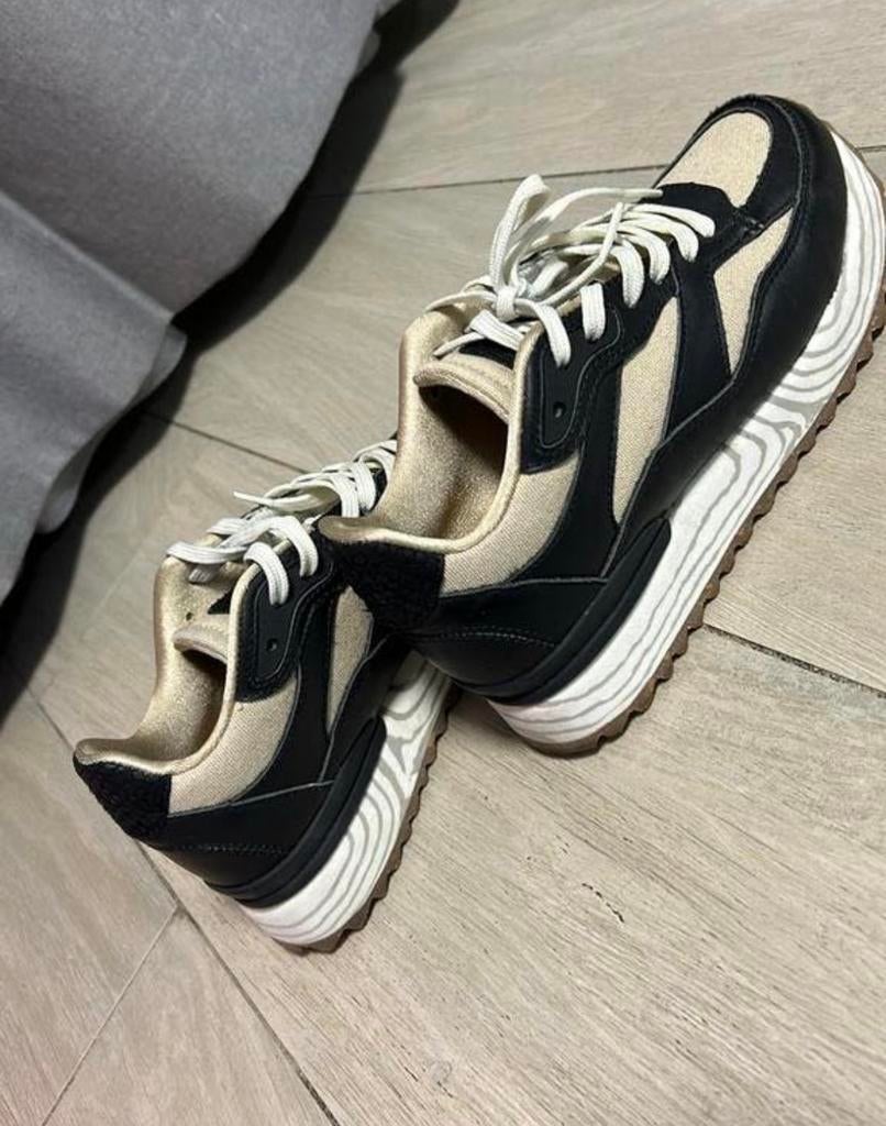 Woden Sophie Organic Marble Sneakers - Maat 36, Ophalen of Verzenden, Nieuw, Zwart, Sneakers of Gympen