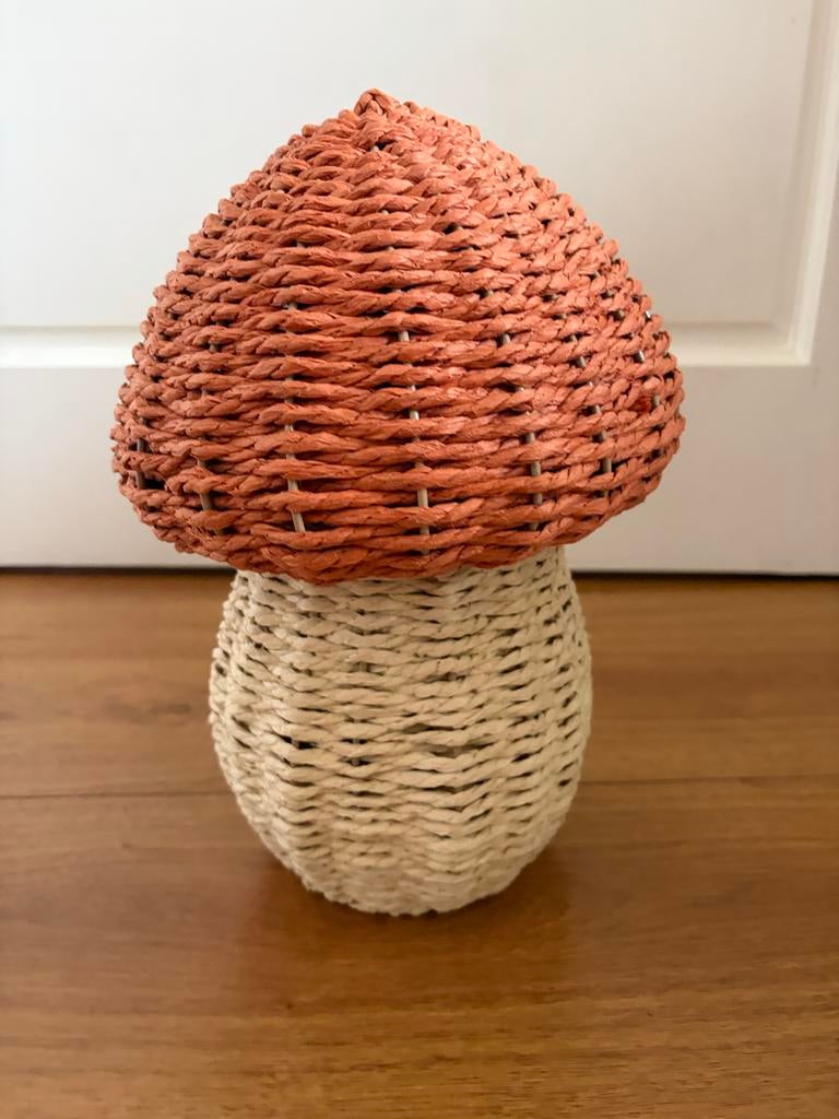 Decoratieve paddenstoel opberg mand, Overige materialen, Mand, Nieuw, Ophalen of Verzenden