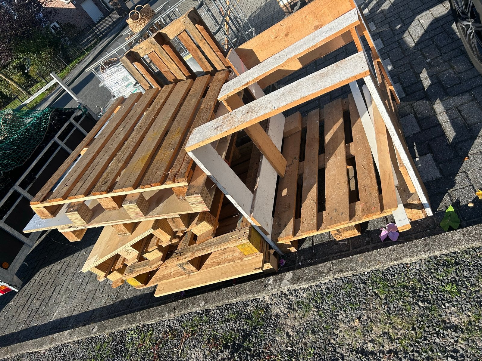 Stapeltje wegwerp pallets, Ophalen, Gebruikt, 100 cm of meer, 60 cm of meer