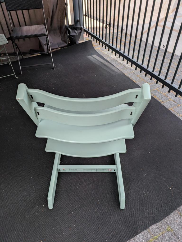 Stokke Tripp Trapp meegroei stoel - soft mint, Kinderen en Baby's, Kinderstoelen, Zo goed als nieuw, Meegroeistoel, Aanschuifbaar