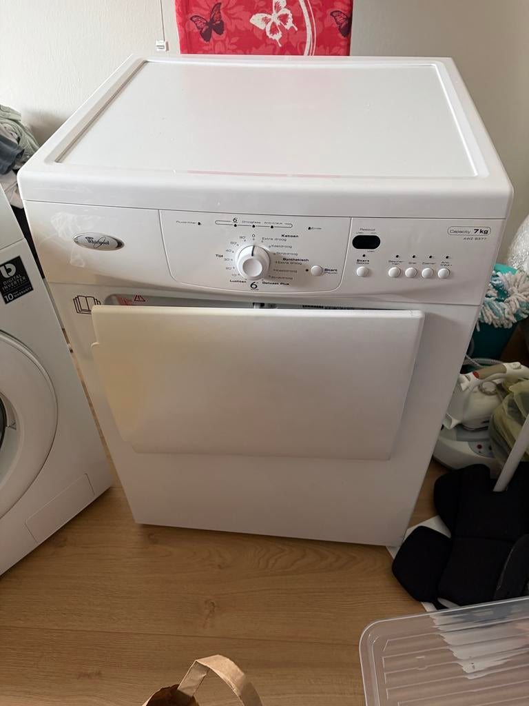 Whirlpool AWZ8377 droger, Ophalen, 6 tot 8 kg, Gebruikt, Luchtafvoer