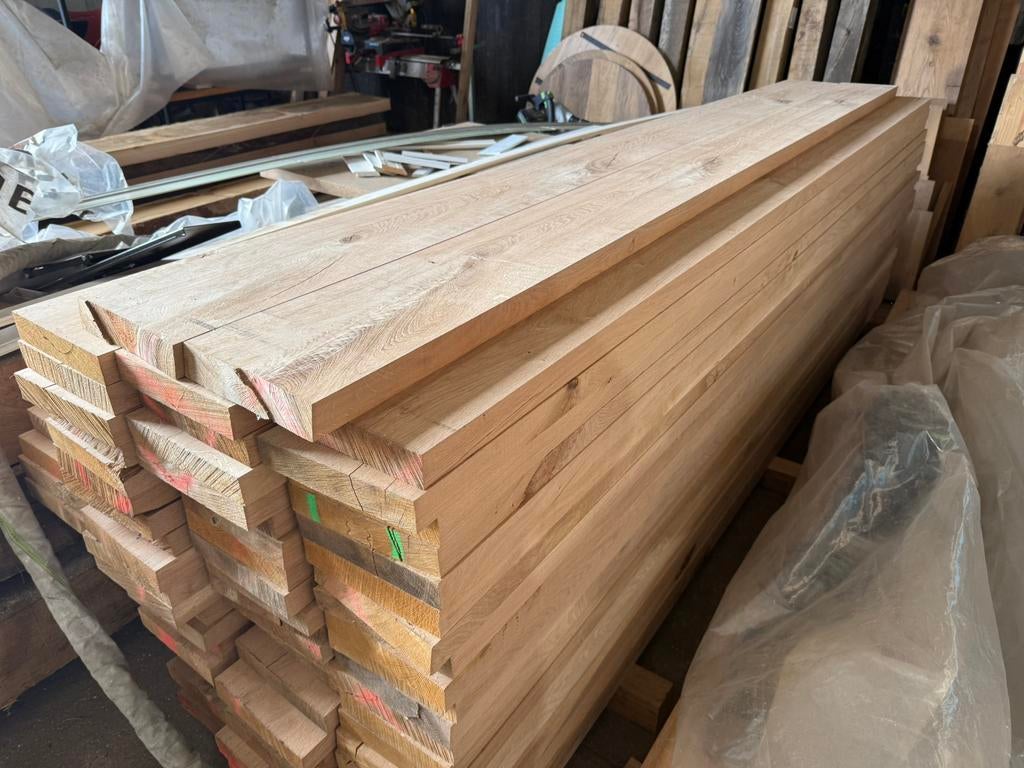 rustiek eiken planken/balken 22/42/60mm, Doe-het-zelf en Verbouw, Hout en Planken, Ophalen, 25 tot 50 mm, Eiken, Nieuw