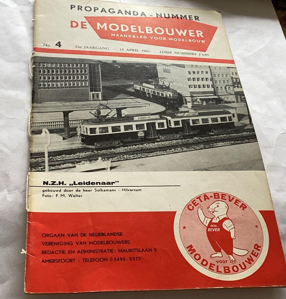 De modelbouwer 1 nummer uit 1962 met 36 blz, Ophalen of Verzenden, Zo goed als nieuw, Trein, Boek of Tijdschrift