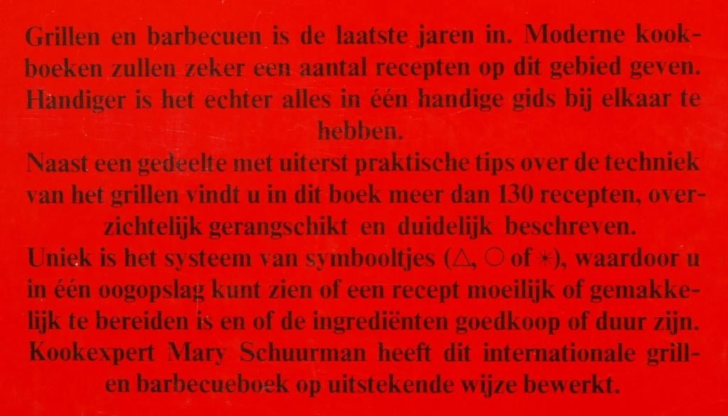 Grill / barbecue Internationaal (1976), Boeken, Verzenden, Zo goed als nieuw, Nederland en België
