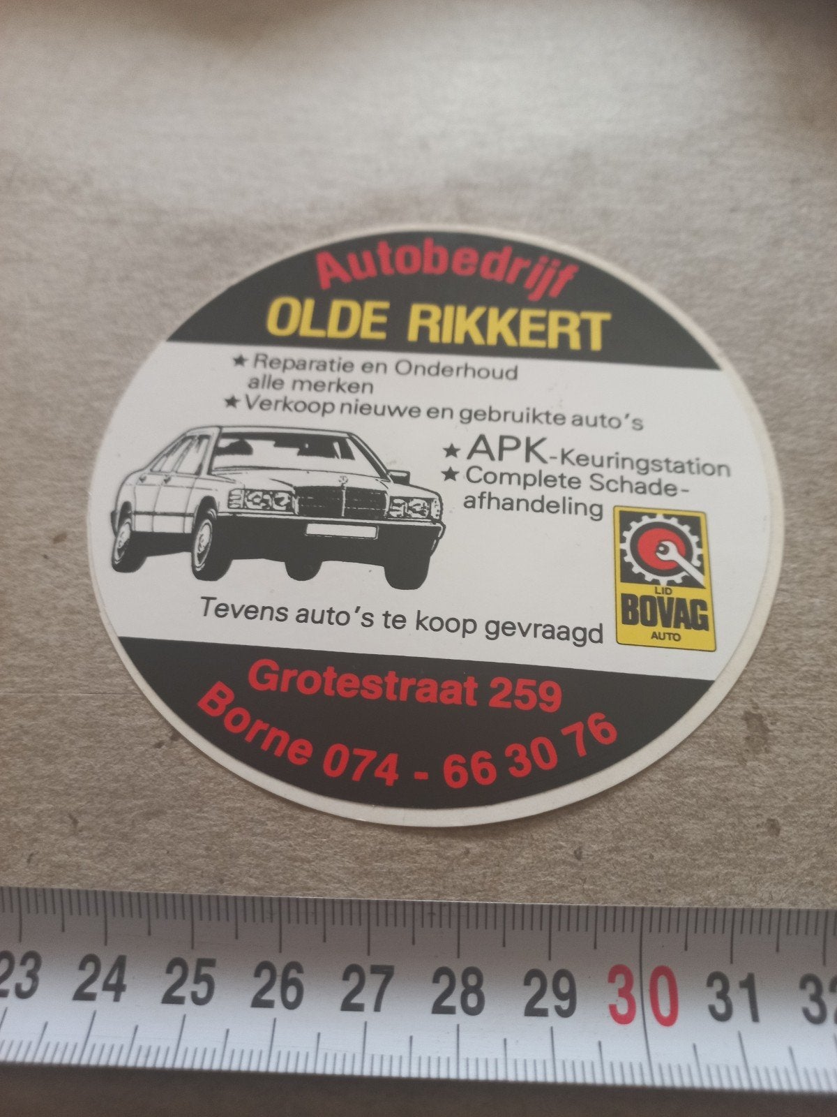 Autobedrijf olde rijkers Borne mercedes, Verzamelen, Stickers, Ophalen of Verzenden, Zo goed als nieuw
