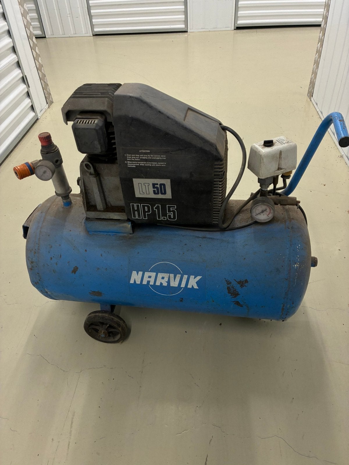 Narvik mobiele compressor 50 liter, Ophalen, Gebruikt, 6 tot 10 bar, 25 tot 100 liter