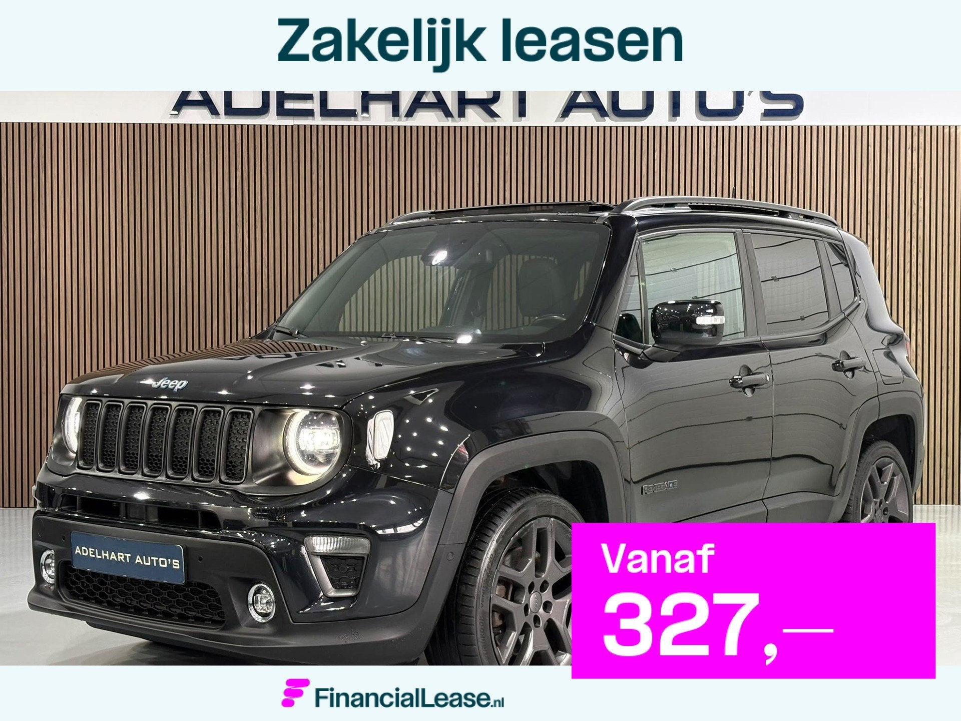 Jeep Renegade 4xe 240 Plug-in Hybrid Electric S / Panorama d, Automaat, Dealer onderhouden, Gebruikt, Zwart