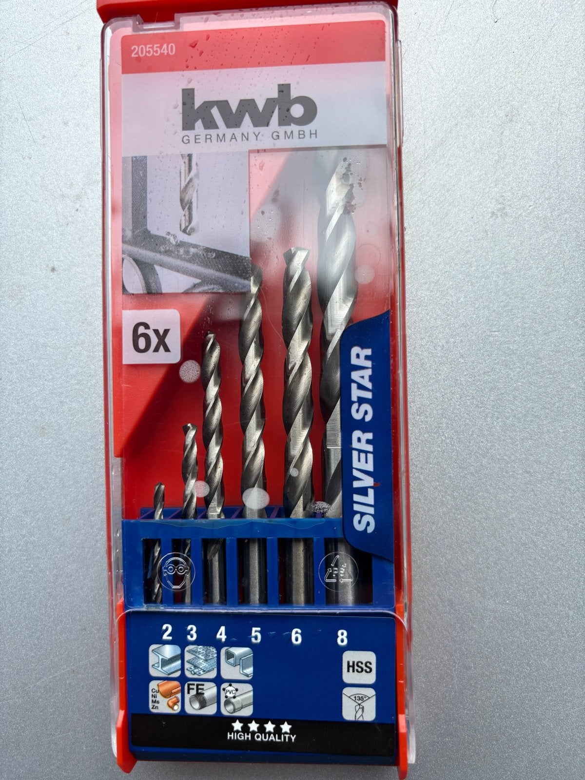 Nieuwe KWB Silver Star HSS ijzerboren set (6 stuks), Ophalen of Verzenden, Nieuw, Overige typen