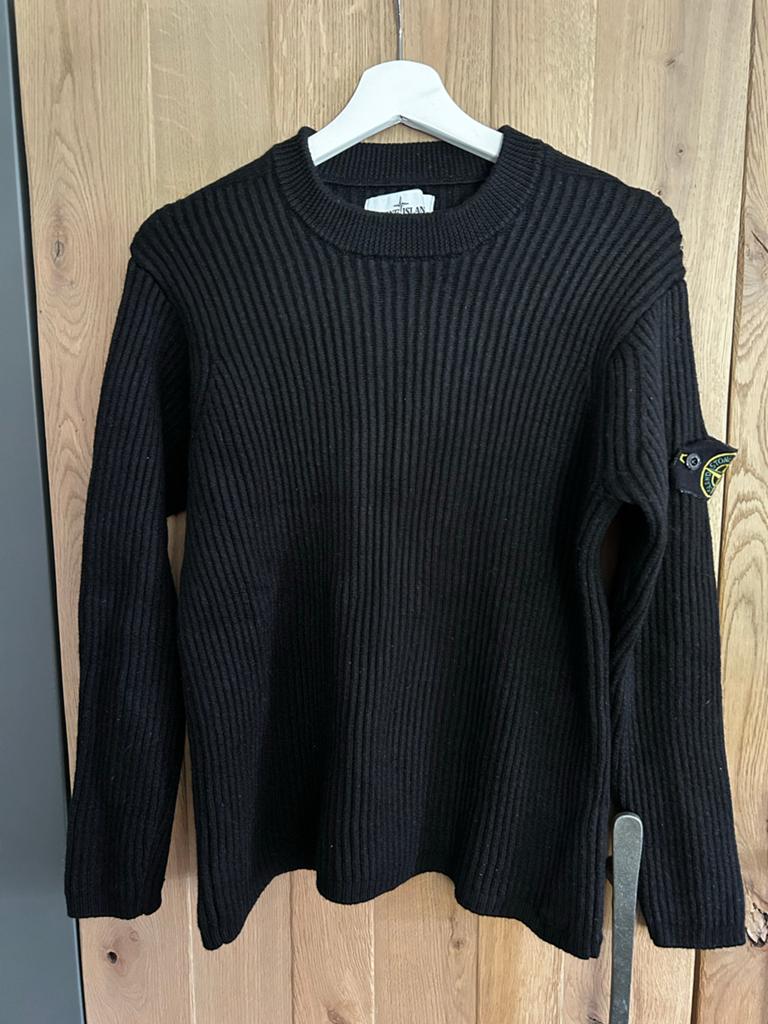 Stone Island originele zwarte gebreide trui maat L, Ophalen of Verzenden, Zo goed als nieuw, Maat 52/54 (L), Zwart
