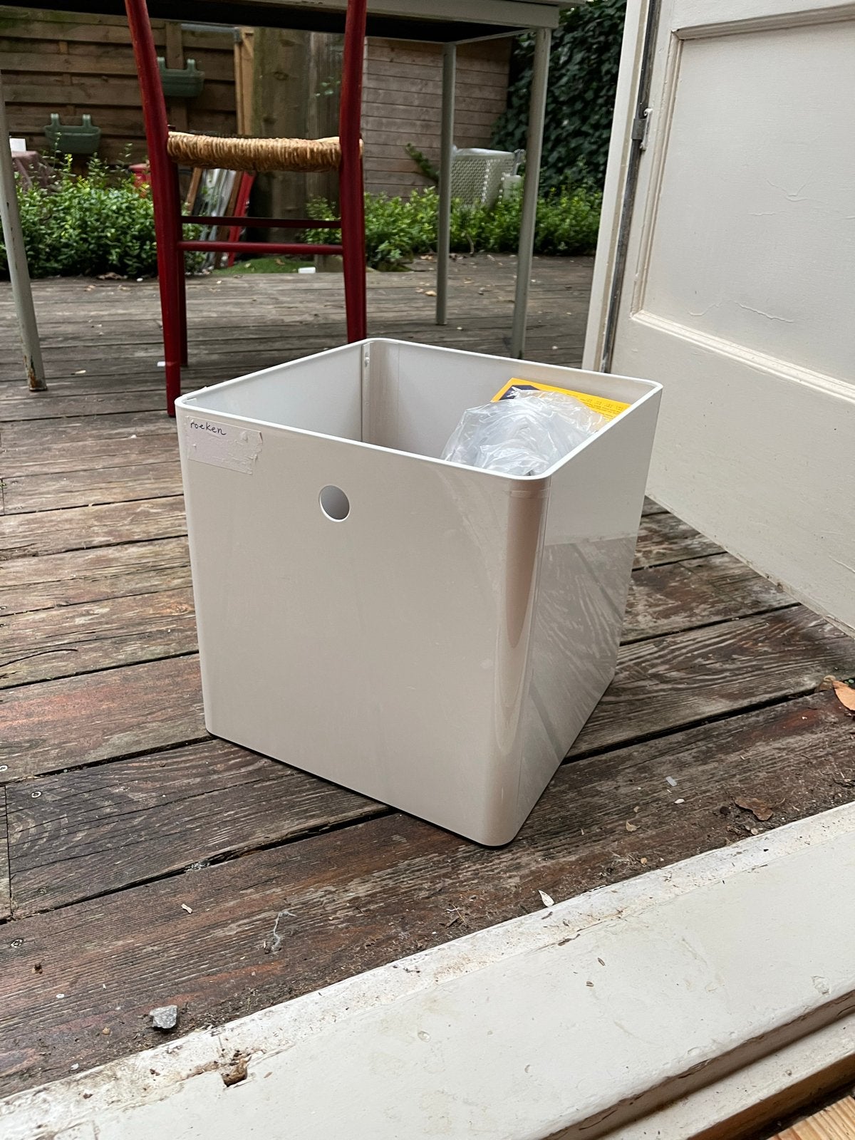 Witte opbergbakken 8x, Ophalen, Gebruikt, Opvouwbaar, Bak of Kist