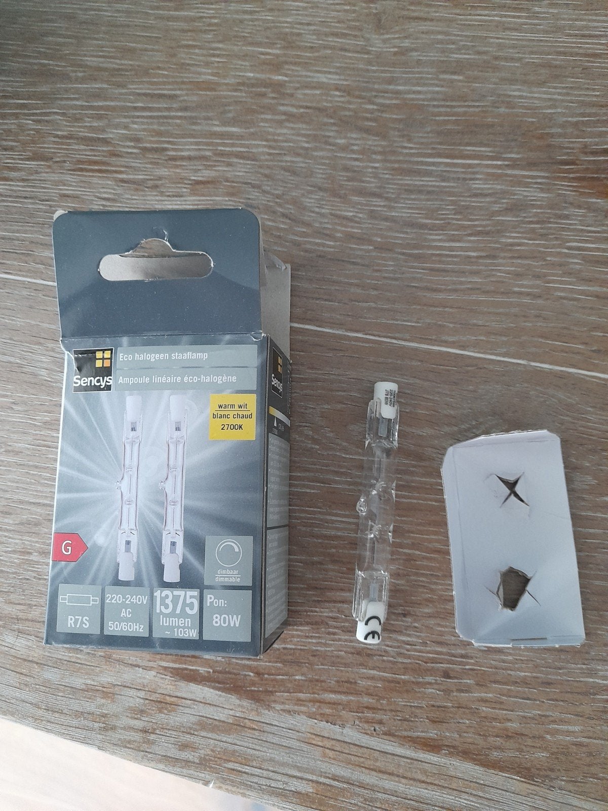Nieuwe R7S staaflamp eco halogeen Sencys 78mm, Huis en Inrichting, 60 watt of meer, Nieuw, Overige fittingen, Ophalen of Verzenden