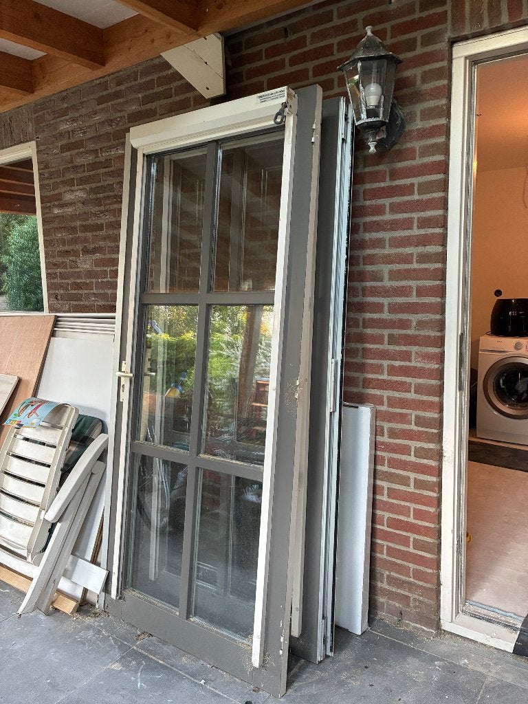 Dubbele openslaande deuren, Doe-het-zelf en Verbouw, Deuren en Horren, Ophalen, Gebruikt, 120 cm of meer, Buitendeur