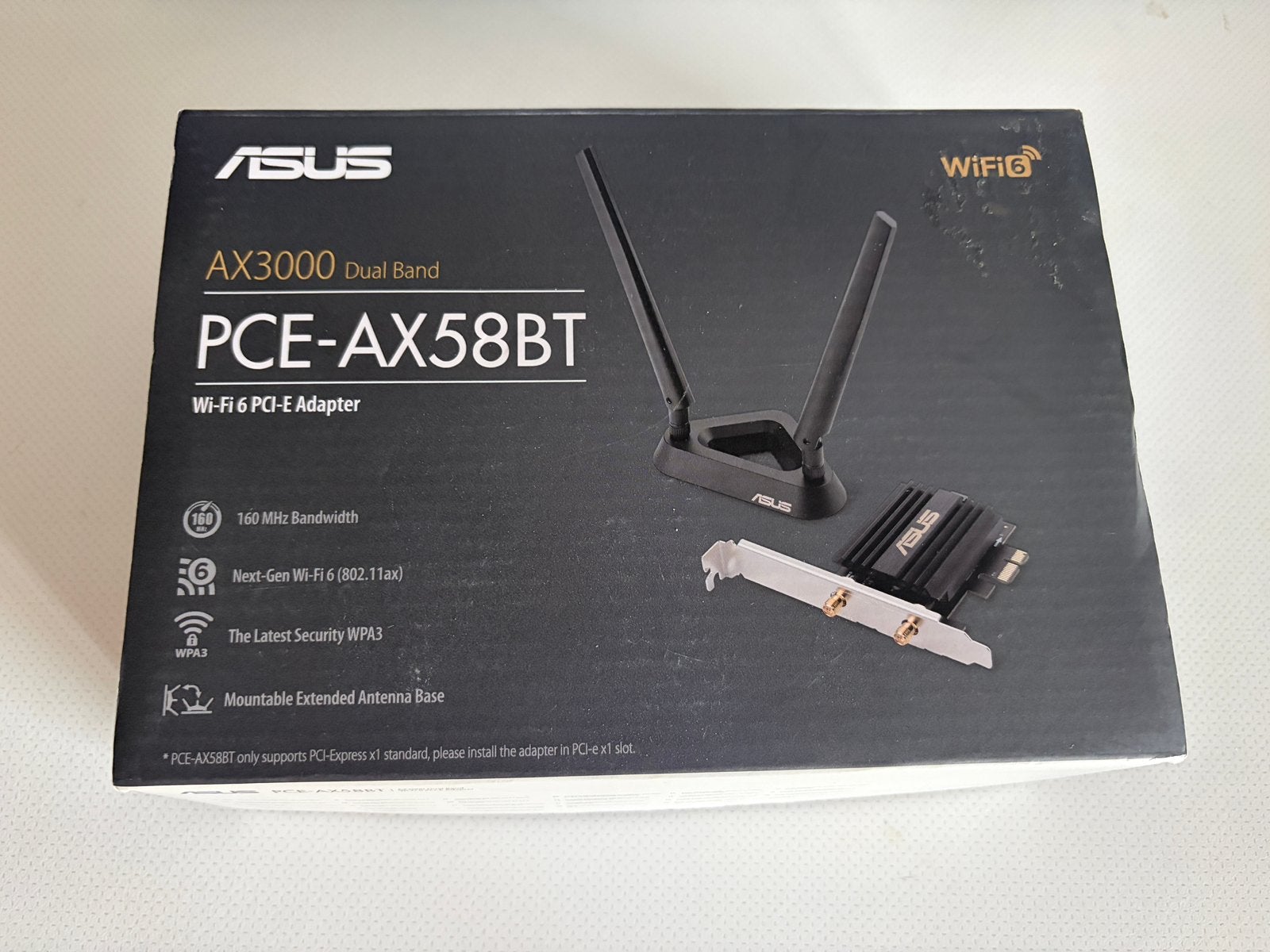 ASUS AX3000 PCE-AX58BT Wi-Fi 6 Adapter, Computers en Software, Netwerkkaarten, Ophalen of Verzenden, Nieuw, Intern, ASUS