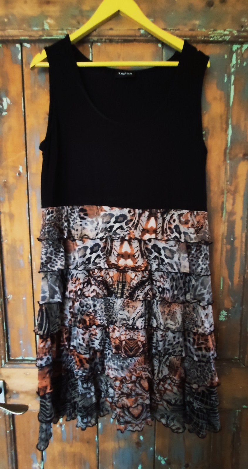 Taifun mouwloze jurk met meerkleurig design, Overige kleuren, Ophalen of Verzenden, Gedragen, Knielengte
