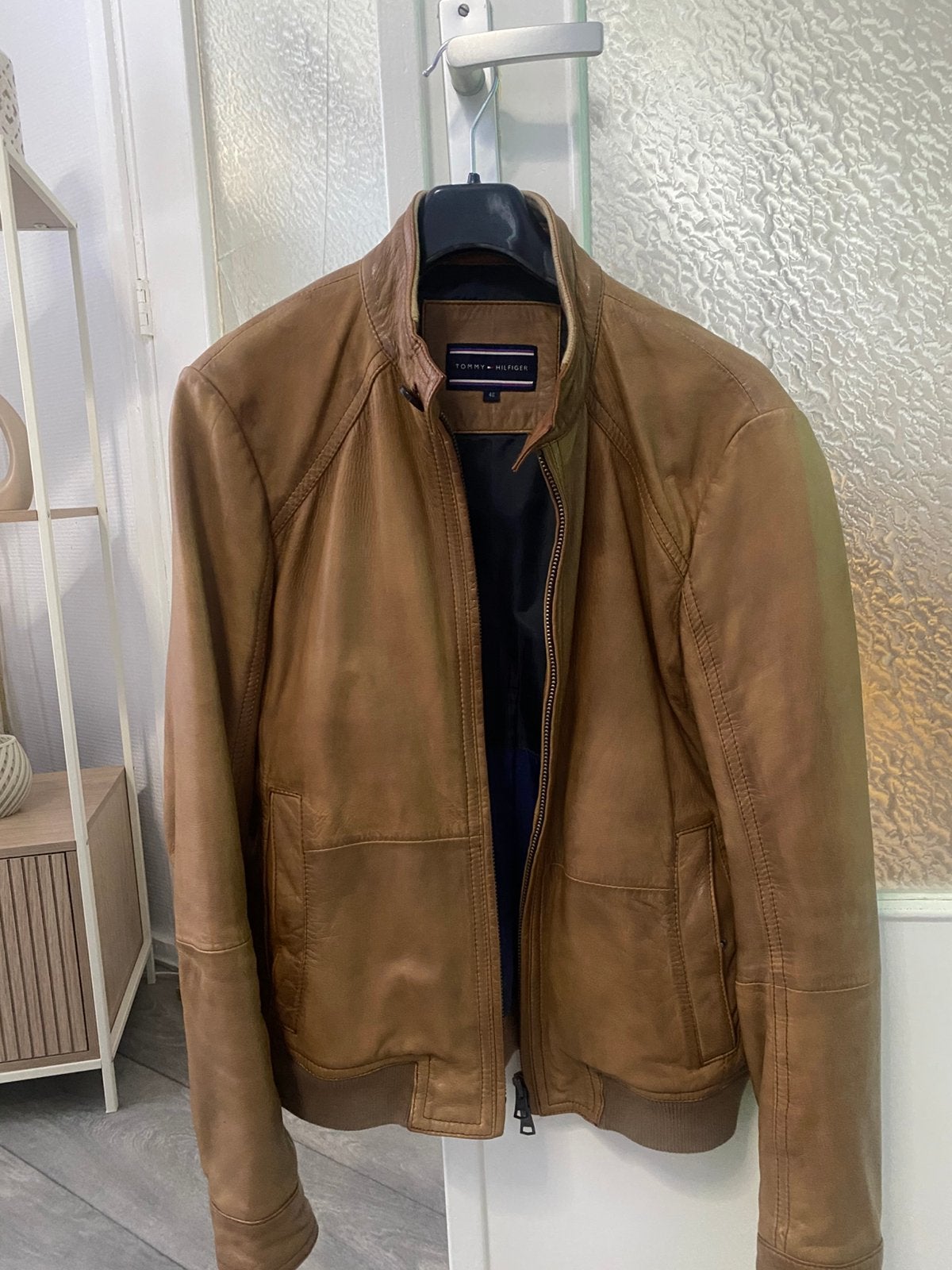 Leren jas maat 48, Kleding | Heren, Ophalen of Verzenden, Zo goed als nieuw, Maat 48/50 (M), Bruin