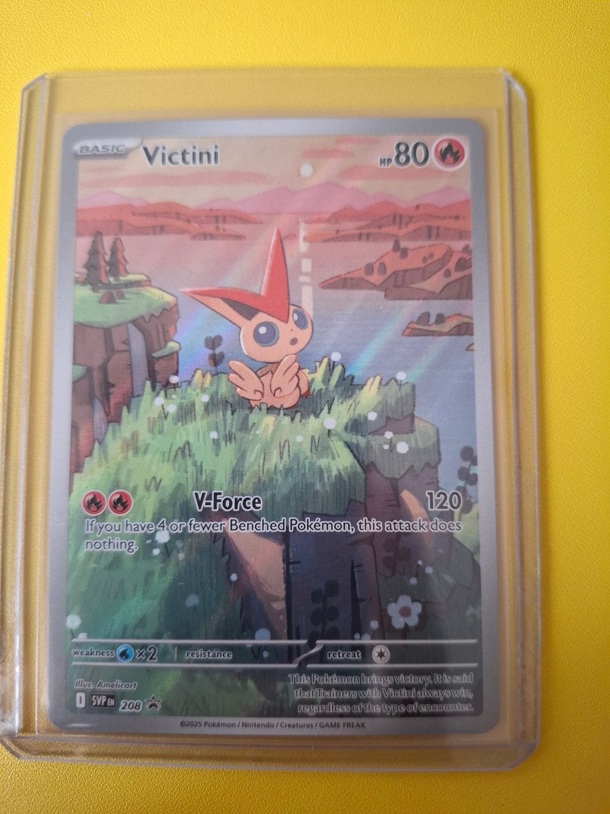 Victini Pokémon Kaart - SVP 208 Promo - Zo goed als nieuw, Hobby en Vrije tijd, Ophalen of Verzenden, Zo goed als nieuw, Losse kaart