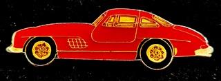 Mercedes-Benz 300SL Gullwing pin- rood epoxy, Verzenden, Nieuw, Transport, Speldje of Pin