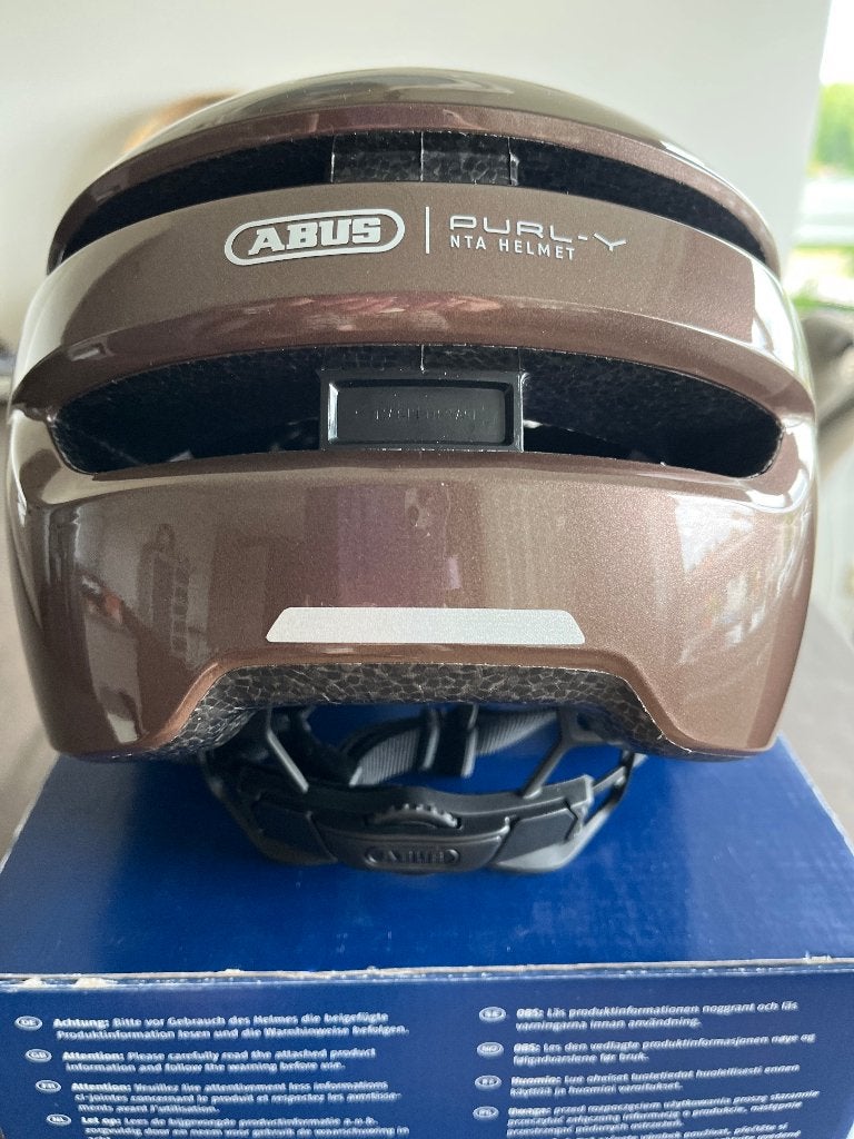 ABUS PURL-Y NTA Fietshelm - kleur Metallic Copper, Fietsen en Brommers, Fietsaccessoires | Fietshelmen, Ophalen, M, Nieuw, ABUS