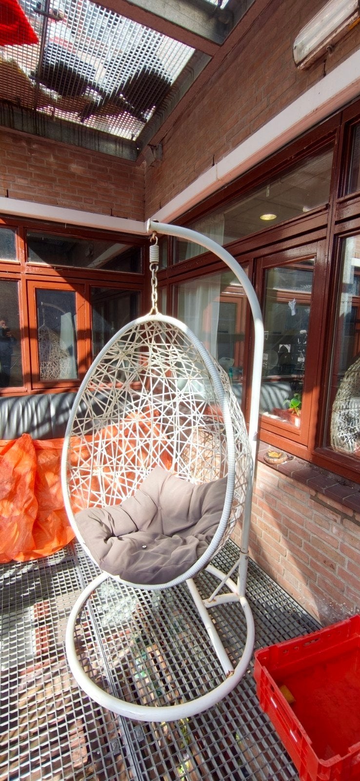 Comfortabele hangstoel swing met standaard, Tuin en Terras, Ophalen, Gebruikt, Metaal