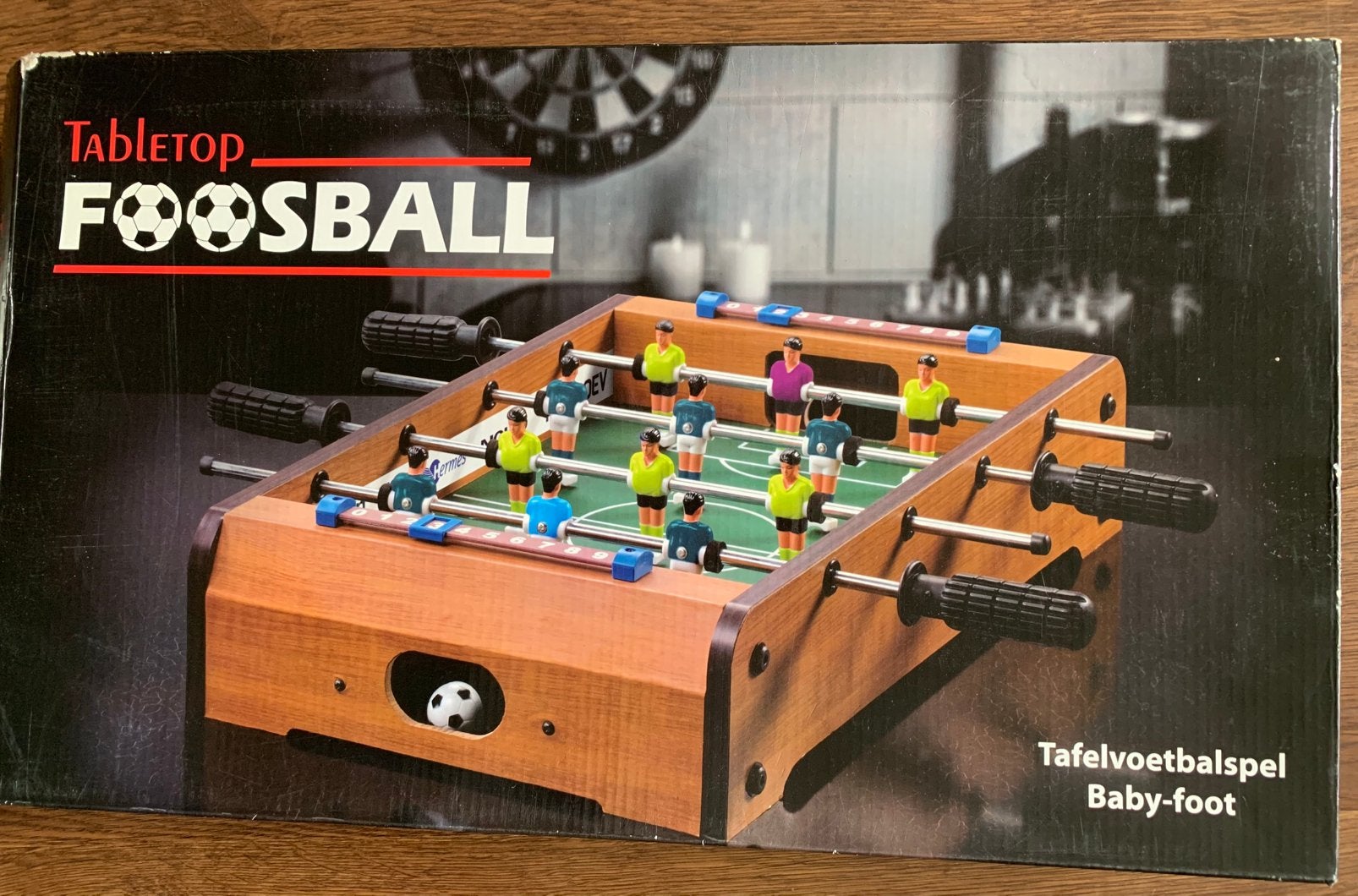 Houten tafelvoetbalspel, Ophalen of Verzenden, Zo goed als nieuw