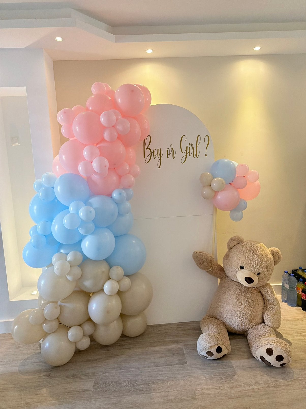 Gender reveal backdrop TE HUUR, Ophalen, Zo goed als nieuw, Geboorte of Huwelijk