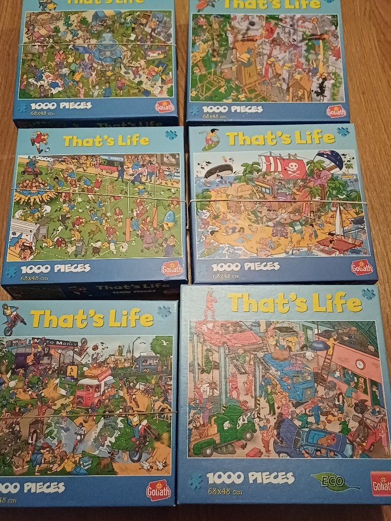 Goliath That's Life puzzels 1000 stukjes, Ophalen of Verzenden, 500 t/m 1500 stukjes, Zo goed als nieuw, Legpuzzel