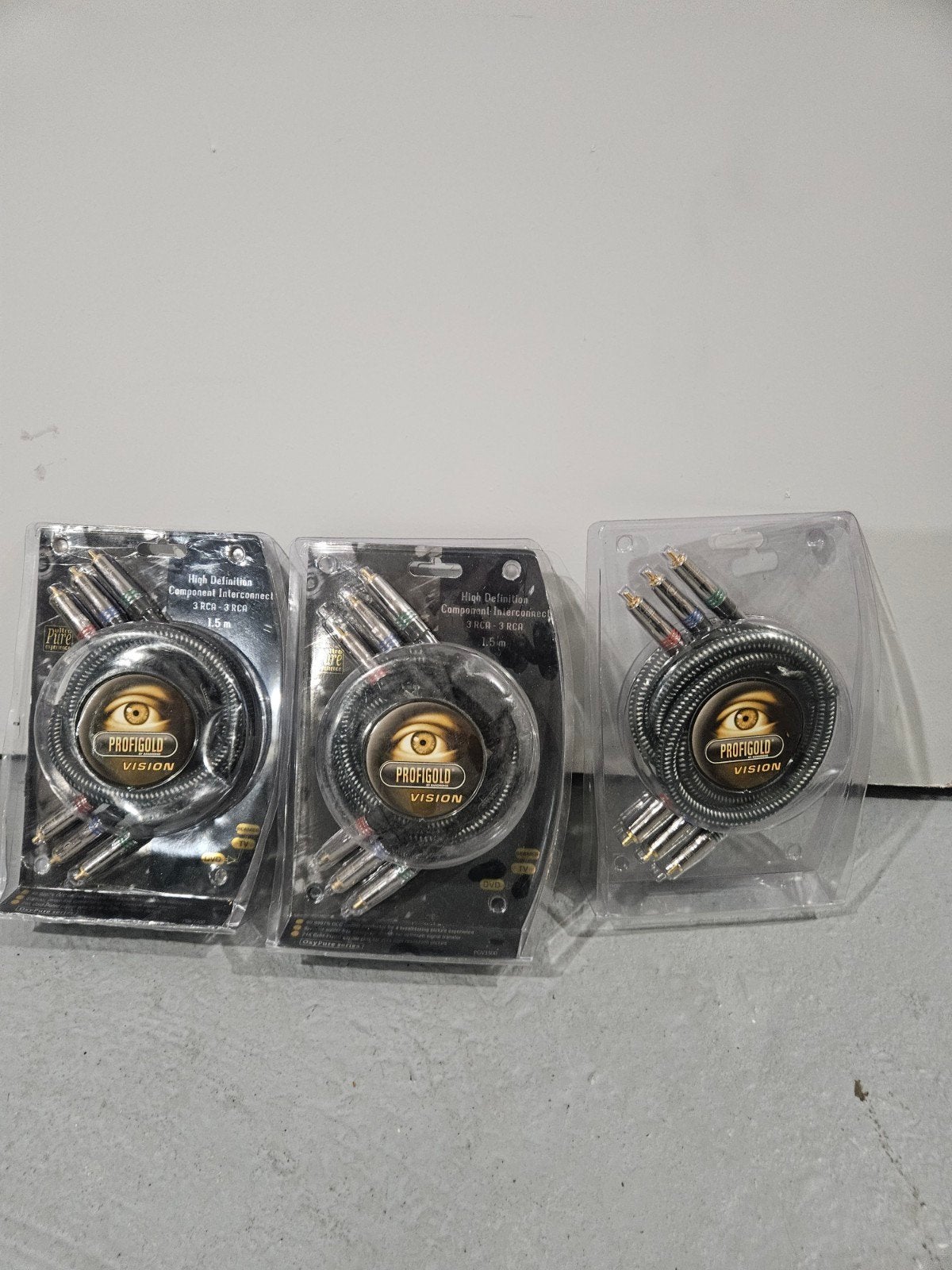 3x ProfiGold Vision High Definition 3 RCA-  3 RCA, Ophalen of Verzenden, Nieuw, Minder dan 2 meter, Overige kabels