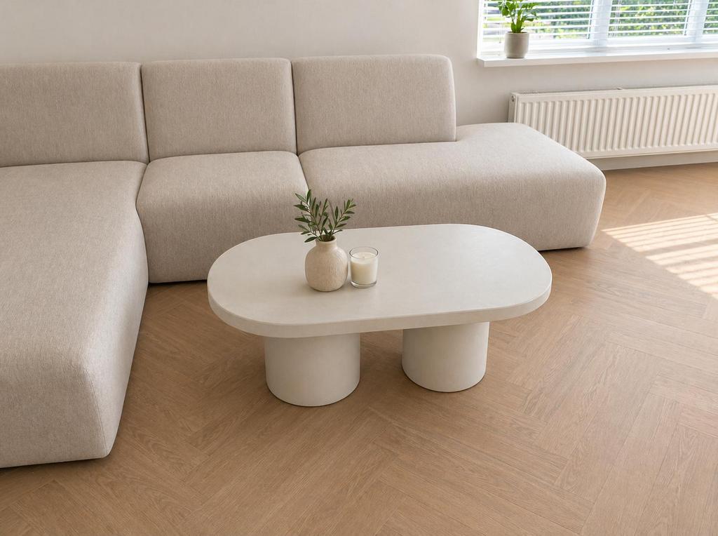 Foto 14 van Organische eettafel, tafel beton cire op maat, japandi