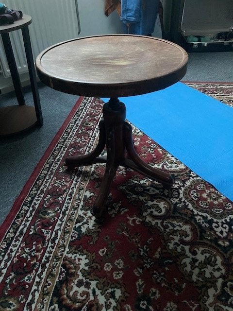 Rond Houten Tafeltje, Minder dan 55 cm, Gebruikt, Hout, Ophalen