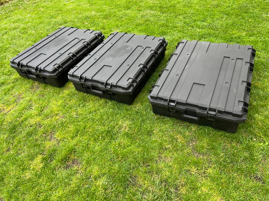 Nog 1 te koop ! Robuuste Zwarte Transportkisten met Wielen, Caravans en Kamperen, Camper-accessoires, Ophalen, Zo goed als nieuw